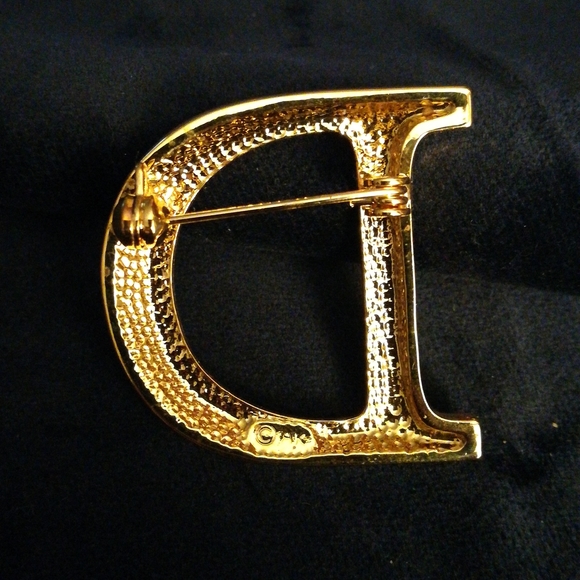 Vintage Anne Klein "D" Initial Pin - Picture 3 of 5